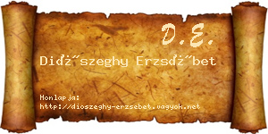 Diószeghy Erzsébet névjegykártya