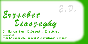 erzsebet dioszeghy business card
